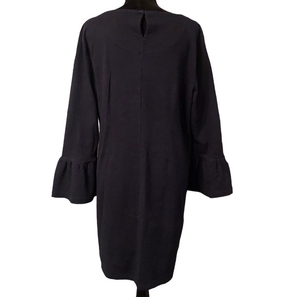 J. Crew Navy Blue Bell Sleeve Sheath Dress size XXL - Picture 2 of 9